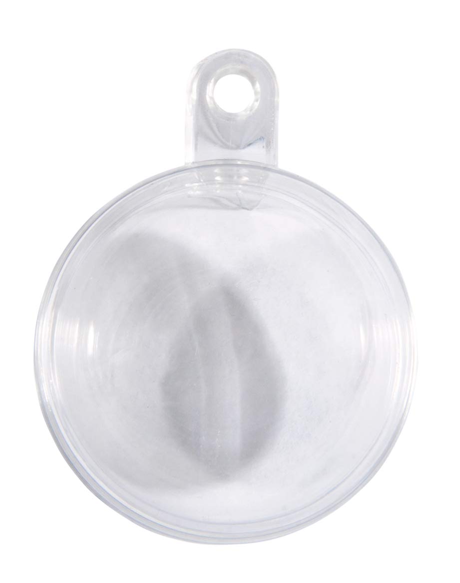Rayher Set of 6 Clear Fillable Plastic Balls for Seasonal Crafts, Transparent Hanging Ball, Two-Part Bauble for Crafting and Decoration, Diameter 7cm, 39466800