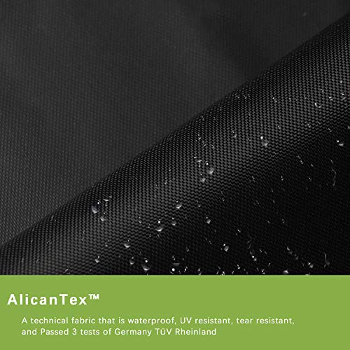 AWNIC Gartenbank-Abdeckung, Liebessitzbezug für Liebessitz, 3-Sitzer, Gartenbank, wasserdicht, reißfest, 420D Oxford, 175 x 85 x 65/90 cm – Bild 4