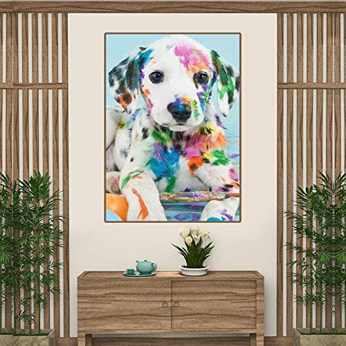 Yisinga 5d Diamond Painting kit for Adults Partial Drill Paint with Diamonds, DIY Diamond Painting Wall Decoration for Kids, Diamond Cross Stitch Art Craft Painting Canvas Kits for Home Decor Dog
