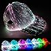 GALEXBIT Baseball Caps Flashing Optical Fiber Fabric Baseball Hat Light Up Luminescent Fiber Light Up 7 Colors LED Flash Light RGB Colors a Hat Has 7 Colors White