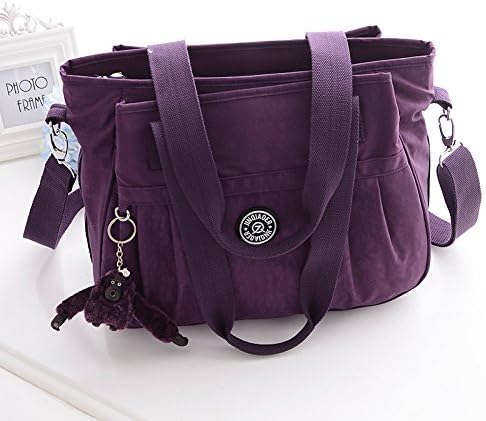 Multifunctional nylon baby nappy changing bag, JINQIAOER(purple)