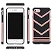iPhone 8 Case/iPhone 7 Case, Mothca 2 in 1 Classic Sporty [Anti-Slip] Case Rugged Bumper [Shock-Absorption] Case Slim Non-Gap Fit for iPhone 8/7,Compatible with Most Wireless Charger-Rose Gold Black