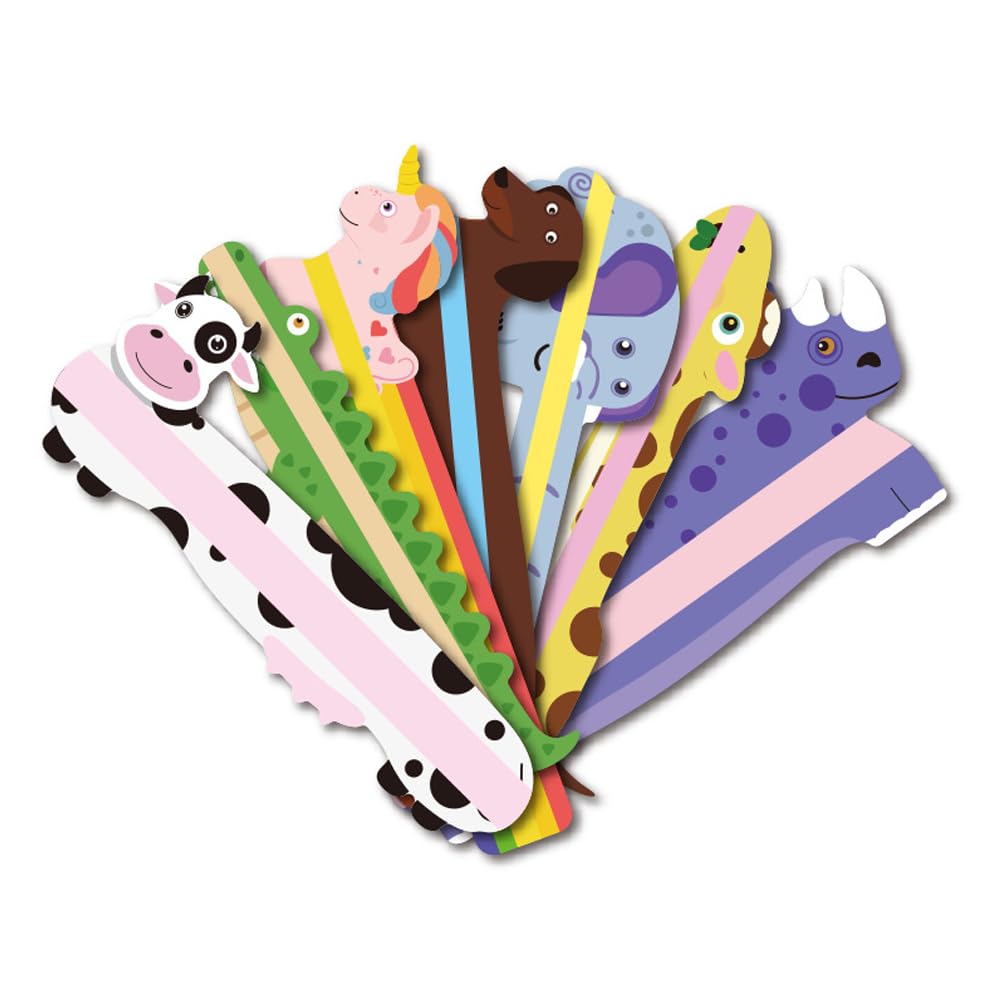 ShanBye Colored Overlay Highlight Bookmarks, 7 PCS, Plastic, Helps with Dyslexia for Kids & Adults
