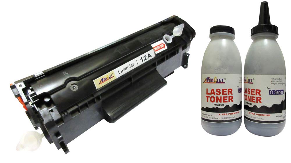 AIMJET Self Refill Combo 12A Q2612A Toner Cartridge for HP Laserjet