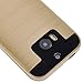 HTC One M8 Case,HTC M8 Case,Kmall [Metal Brushed Texture] Slim Fit Impact Resistant Heavy Duty Hybrid Dual Layer Full-Body Shockproof Shock-Absorption Protective Cover Skin Shell For HTC One M8 [Gold]