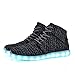 DEMANGO Led Light Up Shoes for Mens Womens High Top Flashing Rechargeable Sneakers