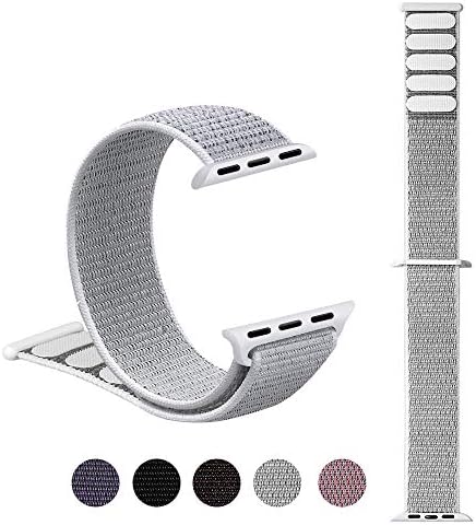DOXHAUS 42mm/38mm Adjustable Nylon Sport Loop Strap Replacement Band for Apple Watch Series 3/2/1, Sport, Edition,Nike+ Hermes Edition