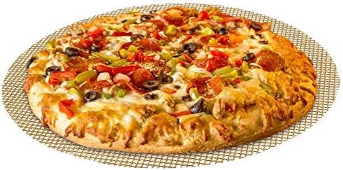 RL Treats Pizza pan mesh screen 14 Inch Round, Non-Stick Reusable Pizza Baking/Crisping Mesh PACK OF 2