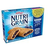 Kellogg's Nutri-Grain, Soft Baked Breakfast Bars, Blueberry, Made with Whole Grain, 10.4oz (8 Count)