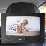 COOAU Car DVD Player Headrest Mount Holder Durable Car Back Seat DVD Strap Case for 10-10.5 inch Swivel & Flip Portable DVD Players