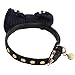 Cat Bow Tie Collar Adjustable Velvet Leather Pet Collar for Puppy