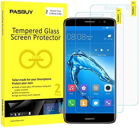 2 Pack [ Japan Glass ] Super thin 0.26mm Premium Tempered Glass film Screen Protector-Retail packing for Huawei Nova