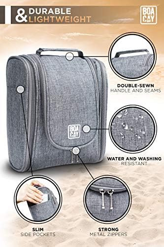 Premium Hanging Travel Toiletry Bag for Women and Men, Hygiene Bag, Bathroom and Shower Organizer Kit with Elastic Band Holders for Toiletries, Cosmetics, Makeup, Brushes 2 Premium Hanging Travel Toiletry Bag for Women and Men, Hygiene Bag, Bathroom and Shower Organizer Kit with Elastic Band Holders for Toiletries, Cosmetics, Makeup, Brushes