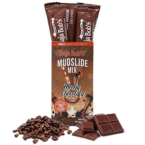 Baja Bob's MUDSLIDE MIX SINGLES (Coffee & Chocolate Frozen Sensation) Sugar Free Cocktail Mix Packets