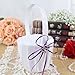 OurWarm Double Heart Wedding Flower Girl Basket White Satin Rhinestone Decor Purple Wedding Party Favor