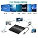 External CD Drive, USB 3.0 Ultra-Slim External DVD Drive, CD/DVD-RW Drive DVD/CD Rom Rewriter Burner Writer, High Speed Data Transfer for Laptop Desktops Win 7, 8, 10, Mac OS and Linux OS