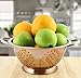 Copper & Stainless Steel Colander (2.5 Quart Capacity); Decorative Strainer / Fruit Bowl / Pedestal-Style Colander