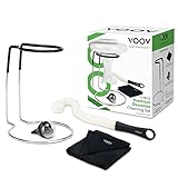 NEW! VOOV Contemporary 4 Piece Premium Decanter Cleaning Set with Drying Stand, Cleaning Beads, Cleaning Brush and Microfiber Drying Cloth (Decanter Not Included)