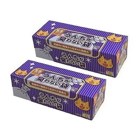 驚異の防臭袋 BOS (ボス) うんちが臭わない袋 猫用うんち処理袋【袋カラー：ブルー】 (SSサイズ 200枚入)×2個商品画像