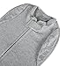 Woombie Convertible Baby Swaddling Blanket I Swaddle Converts to Arms-Free Wearable Blanket for Babies Up to 6 Months, Grey, 14-19 lbs