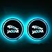 JSAMZ Car Logo LED Cup Pad led Cup Coaster USB Charging Mat Luminescent Cup Pad LED Mat Interior Atmosphere Lamp Decoration Light (Jaguar)