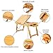 Laptop Desk Nnewvante Table Adjustable 100% Bamboo Foldable Breakfast Serving Bed Tray w’ Tilting Top Drawerthumb 1
