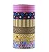 LolliZ® Washi Tape – Retro Chic Set with Six Rolls of Fun and Festive Colors