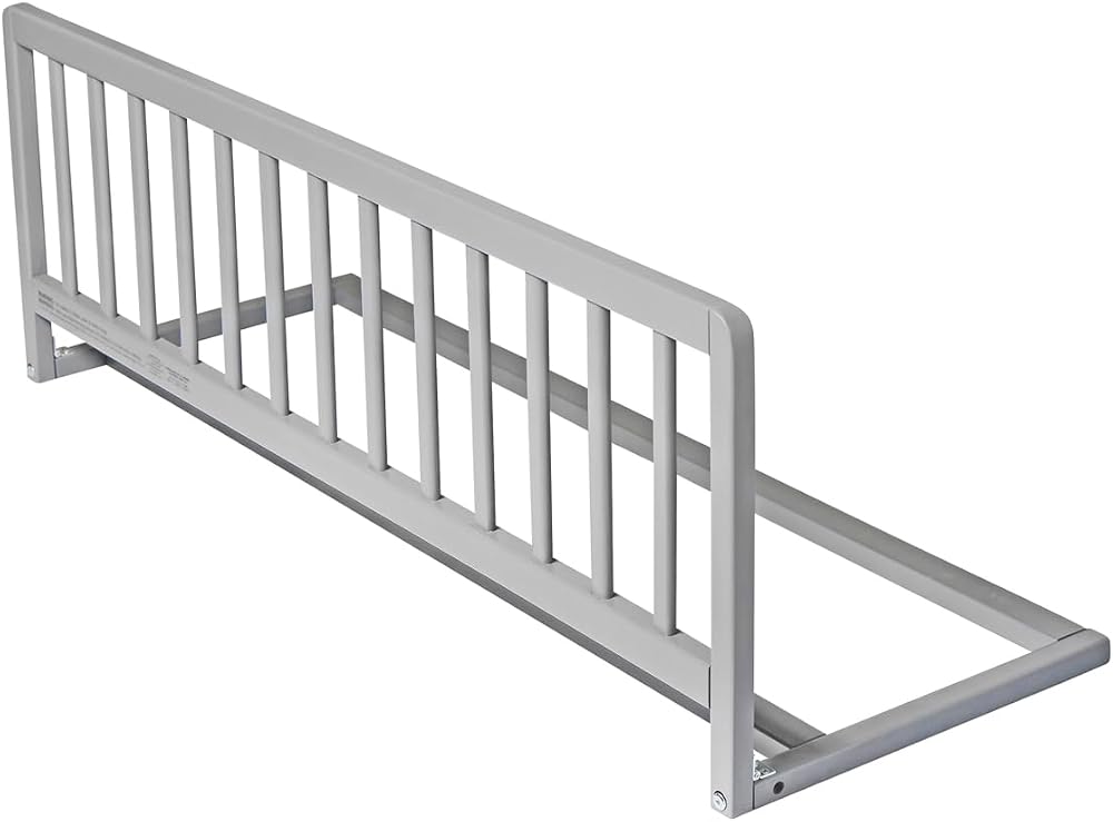 Safetots Wooden Bed Guard Grey 110cm x 38cm Pre-Assembled