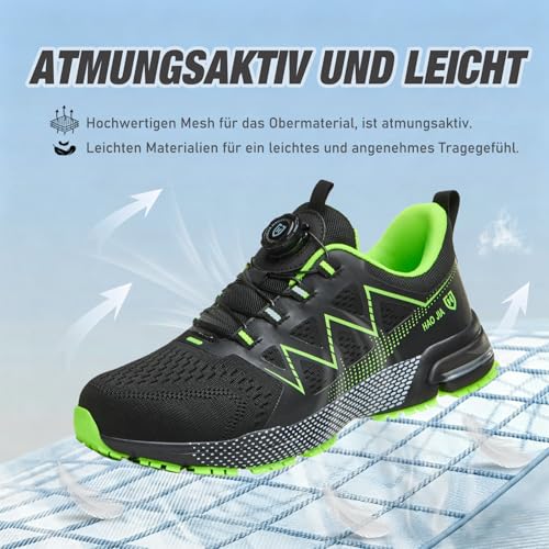 Safety Shoes for Men Women Lightweight Breathable Sneakers Work with Steel Toe Non-Slip Comfortable Safety Footwear