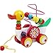 DOUYYE Wooden Duck Trailer Around Beads Educational Game Toys for Boy Girl ,Birthday Gift Toy for Age 1 2 3 4 5 Years Old and Up Kid Children Baby Toddler