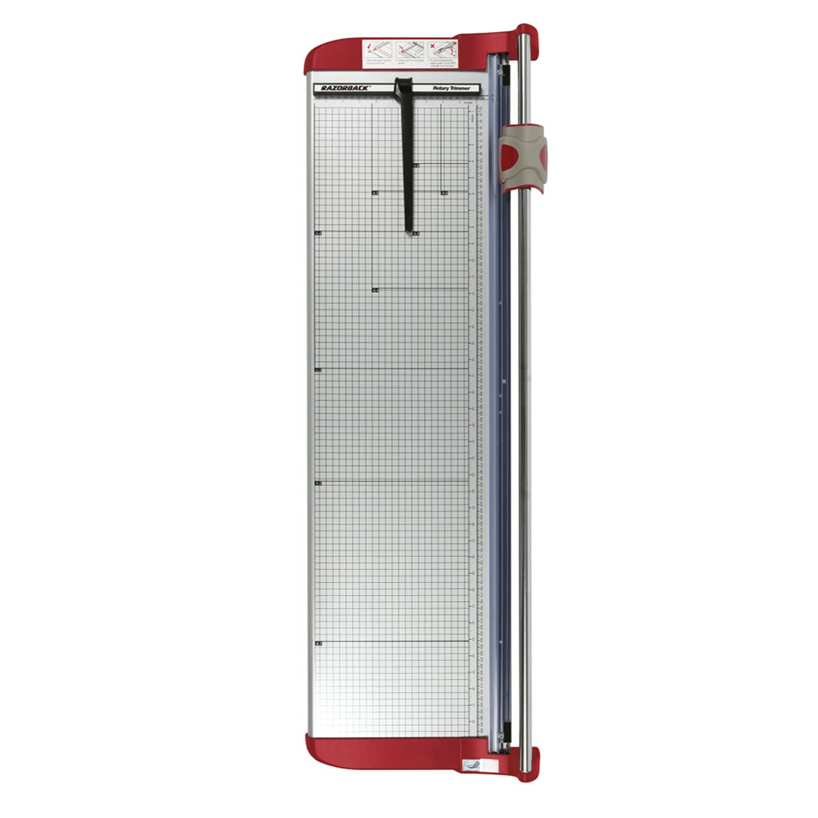 Razorback A1 Guillotine, Heavy Duty Paper Cutter With Shelf-Sharpening Blade, Ideal Paper Trimmer For School & Office, Paper Guillotine With Pre-Printed Size Guide, Long-Lasting A2 Paper Cutter