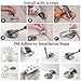 Magnetic Door Stopper, Invisible Magnetic Door Stop, Brushed Satin Nickel, No Drill with Adhesive, Stainless Steel Floor Magnetic Door Catch Door Holder