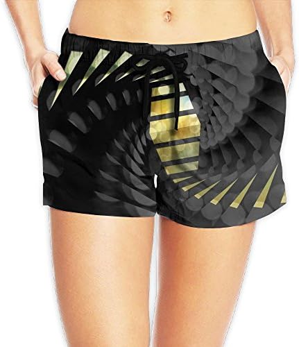 PPANFKEI Womens Yellow and Black Shorts Bike Shorts