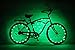 N&M Products Bike Wheel/Lights - Colorful Light Accessory for Bike - Perfect for Burning Man (Green)