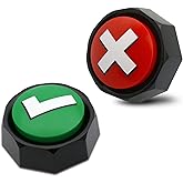 ANLIKY Right Wrong Button, Sound Buzzers Set of 2 Assorted Colored Buzzers, Easy to Use Judge Right or Wrong, Talking Buttons, Used for Game Interaction,Contains 2AAA Batteries.