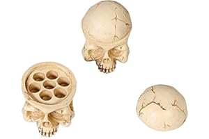 DOWEI Tattoo Ink Cup Holder,7 Holes Hard Skull Resin Tattoo Ink Cap Cup Holder Stand For Tattoo Supplies Permanent Makeup Tattoo Kit Tattoo Accessory(Skin Color)