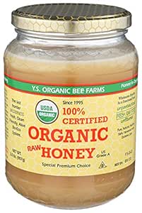 YS Organic Bee Farms CERTIFIED ORGANIC RAW HONEY 100% CERTIFIED ORGANIC HONEY Raw, Unprocessed, Unpasteurized - Kosher 32oz(pack of 1)