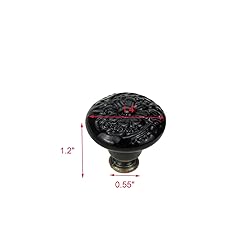 Geesatis 10 Pcs Black Retro Ceramic Knobs Cabinet