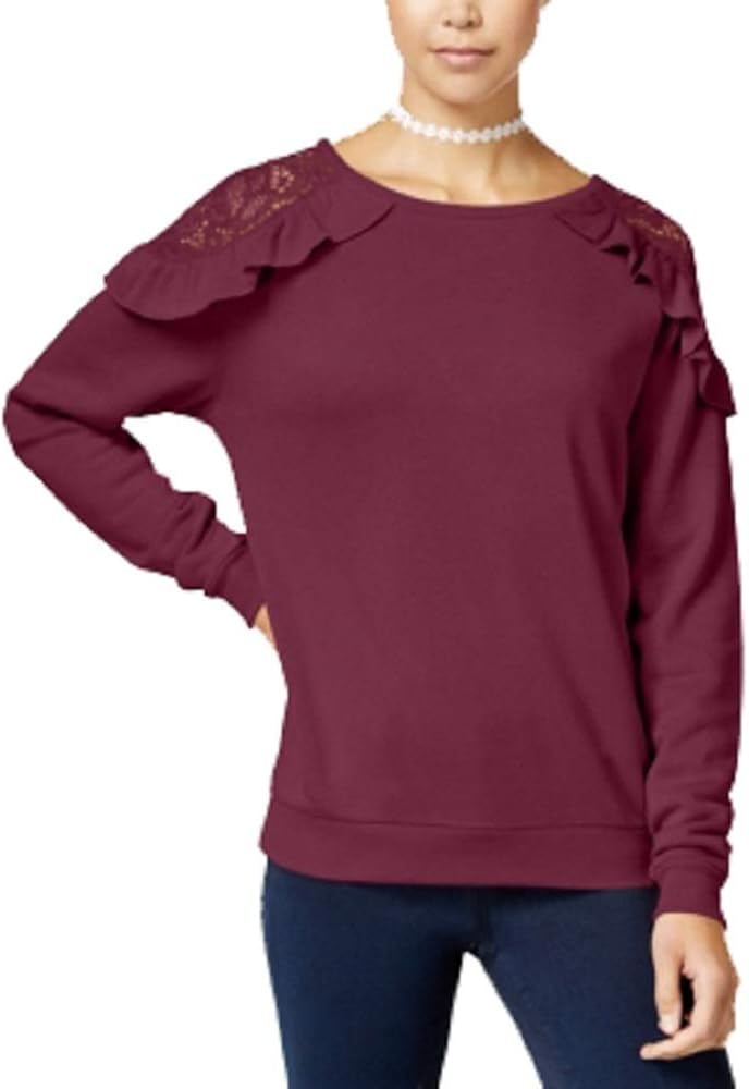 ruffle shoulder sweatshirt