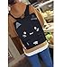 Cute Canvas Cat Print Backpack School Bag Light weight Book Bags Ruchsack College Backpack Daypack Backpacks for Girls/Boys (White)