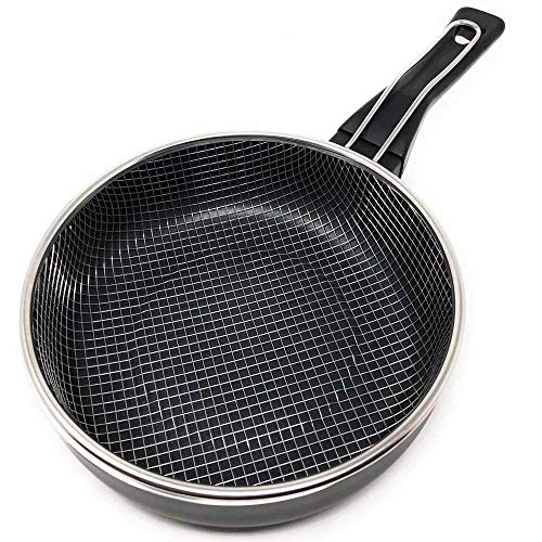 LS Kitchen - Sartén Freidora con Cestillo - Inducción Rápida - 24 cm - Negra