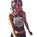 Usstore Crop Tops Vest Backless Tank Tops Blouse For Women Mandala Print (S)