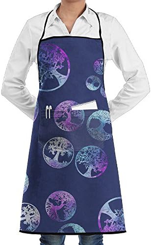 Bonsai Tree Icon Women Kitchen Chef's Apron Cooking Apron With Pockets