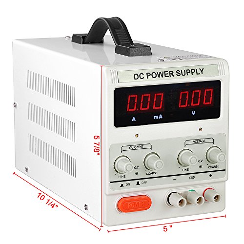 Yescom-110V-AC-30V-10A-DC-Power-Supply-Precision-Variable-Digital-Adjustable-w-Clip-Cable