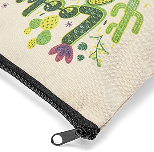 Lavley Looking Sharp Cactus & Succulents Canvas Makeup and Cosmetics Bag Travel Pencil Pouch for Women 3 Lavley Looking Sharp Cactus & Succulents Canvas Makeup and Cosmetics Bag Travel Pencil Pouch for Women