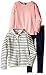 Nautica Girls' Striped Jacket, Long Sleeve Shirt and Legging Set