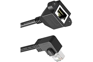 Shielded Cat6 RJ45 Cable Extender Flexible Angled Adapter FTP Connectors for Cat5e Cat5 Networks Shielded Ethernet Extender