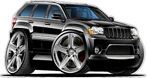 2007 Jeep Grand Cherokee SRT8 2ft long WALL DECAL Vintage 3D Car Movable Stickers Vinyl Wall Stickers for Kids Room