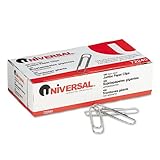 Universal Nonskid Paper Clips Wire, Jumbo Silver, 100 per Box (72240)