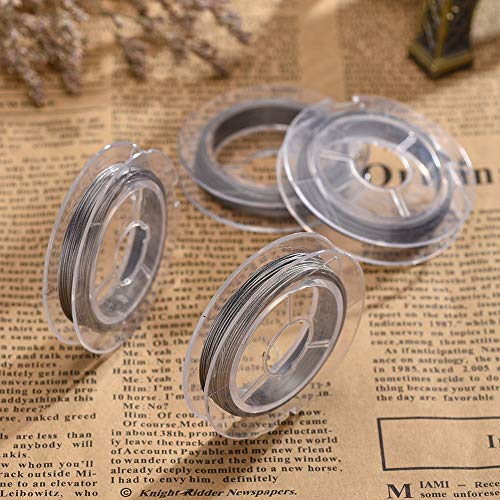 DanLingJewelry 10Rolls 0.38mm/Gauge Tiger Tail Wire Craft Jewelry Beading Wire On Spool 8.7-10.9yard/26.2-32.8feet/8-10m/roll Stainless Steel Color - Thumbnail 7